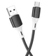 Кабель BOROFONE BX79 USB to Micro-USB 2.4A, 1 м, силіконовий, швидка зарядка та синхронізація, чорний - зображення 4