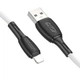 Кабель BOROFONE BX86 USB to Lightning 2.4A, 1 м, силиконовый, быстрая зарядка и синхронизация, белый - изображение 2