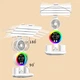 Настольная лампа KRX-104 RGB аккумуляторная с вентилятором 4 плафона и часами - изображение 5