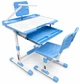 Дитяча парта Little Genius регульована зі стільцем, лампою та органайзером Блакитний - зображення 1