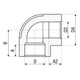 Кутник ITAL 90° перехідний pp-r 32 x 20 мм - изображение 2