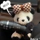 Мякая игрушка в авто на руль Panda милая панда с бантом на переклчатель двориников - изображение 2