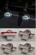 Підсвітка дверей Skoda проєкція шкода Octavia A5 2001-2013 Octavia Tour 4 штуки на чотири двері зелена - зображення 3