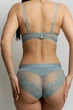 Комплект белья: бюстгальтер push-up и трусики 9461 Balaloum серо-мятный 80C/L - изображение 2