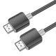 Кабель HOCO US08 HDTV 2.0 male-to-male 4K HD data cable(L=3M) Black - изображение 4