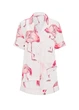 Пижама Victoria's Secret Signature Satin Short Pajama Set M белый с фламинго - изображение 4