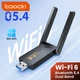 WIFI6 адаптер AX900 + Bluetooth 5.4 USB 3.0 Toocki TB07A USB 2 антенны - зображення 1