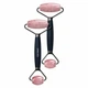 Роллер-массажер для лица и тела с розовым кварцем GESKE SmartAppGuided Rose Quartz Face & Body Roller 5в1 черный - изображение 7