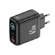 Зарядное устройство Foneng Display HuB 65W GaN мощное универсальное с индикатором заряда портативный адаптер с быстрой зарядкой блок питания USB-A и USB-C энергоэффективный для телефонов планшета айфона и самсунга Apple iPhone Samsung - изображение 11