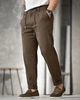 Штани чоловічі Old Money коричневі ТР6865 з підворотом, smart casual 34 - зображення 2
