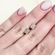 Сережки вкрутки золоті ведмедик з фіанітами - изображение 2