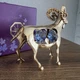 Кришталева мініатюра зі стразами Swarovski "Овен" Gold, 7,5×9 см - зображення 3