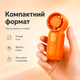 Мини вентилятор ручной Type C мощный аккумуляторный вентилятор компактный для офиса и путешествий BRS Orange - изображение 3