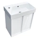 Тумба с умывальником DEVIT Quadra 55x60.5x33см подвесная белая 083055W - изображение 3