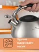 Чайник 3 л со свистком для газовой индукционной стеклокераической электрической плиты из нержавеющей стали металлический стальной из нержавейки чайники для газа - изображение 4