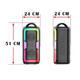 Портативна Bluetooth колонка Singer з мікрофоном, RGB підсвіткою, FM-радіо, USB, AUX, microSD для вечірок і караоке - зображення 2