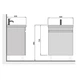 Подвесная тумба Мойдодыр Windy 50-U белая с умывальником Sempre 50 - изображение 5