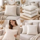 Подушка Emily Manner Beige декоративная велсофт 45х45 см бежевая (2800005112191) - изображение 5