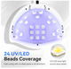 UV LED лампа для маникюра JODSONE 48W с авто сенсором и 4 таймерами, профессиональная лампа для сушки гель-лака (белая) - изображение 6