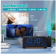Будильник с проекцией времени Radio Alarm Clock, цифровые настольные часы с USB/Type-C, двойной будильник, температура и дата - изображение 4