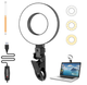 Кольцевая LED лампа Ring Light 3.5” Clip-on для ноутбука и телефона | 3 цвета света, 5 уровней яркости, таймер, USB подсветка - изображение 1
