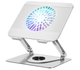 Охлаждающая подставка для ноутбука ICARE с RGB подсветкой и кулером, 360° вращение, до 16", алюминиевая подставка для ноутбука - изображение 1