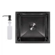 Мийка для кухні інтегрована під стільницю Lidz Handmade H4843B Brushed Black PVD 3,0/1,0 мм LDH4843BRUBLM49440 - зображення 1