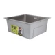 Мийка для кухні інтегрована під стільницю Lidz Handmade H4843 Brushed Steel 3,0/1,0 мм LDH4843BRU49441 - зображення 4