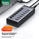 USB 3.0 концентратор-разветвитель UGREEN, высокоскоростная док-станция расширения, удлинительный кабель для жесткого диска, клавиатуры и мыши ноутбука и настольного компьютера с адаптером питания 12 В 2 А. - изображение 1