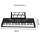 Клавиатура электронная MOSEN BD-669P, 61 клавиша, для начинающих - изображение 3