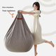 Кресло-мешок LUCKYSAC Lazy Bean Bag Sofa EPP Bean Bag Single Fabric Sofa для гостиной, спальни, балкона, отдыха. Небольшой диван. Флагманская модель. Цвет: хурма, оранжевый. - изображение 3