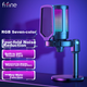Микрофон FIFINE A6 USB конденсаторный RGB для стримов и записи черный - изображение 1