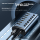 USB-концентратор SAMZHE USB 3.0, высокоскоростная док-станция расширения, концентратор для жесткого диска ноутбука, клавиатуры и мыши, 7-портовый удлинительный кабель для концентратора, 1 метр HB307 - изображение 3