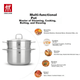 Пароварка ZWILLING из нержавеющей стали, для приготовления супа, рыбы и булочек, набор NovaPlus, 24 см. - изображение 6