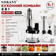 Кухонний комбайн sokany sm-5011-8 700 вт 8в1, блендер 1.5 л, соковижималка, подрібнювач - зображення 1
