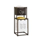 Корзина для білизни SKLM-23 дворівнева з 2 секціями металева 97х31х44 см чорна з білим - зображення 5
