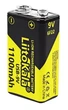 Акумулятор крона LiitoKala Li-Ion 9V 1100mAh, зарядка від USB Type-C - изображение 1
