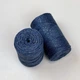Шнур плетений з люрексом YarnArt macrame cotton Lurex 2мм джинс люрекс срібло №730 - изображение 2
