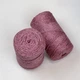 Шнур плетений з люрексом YarnArt macrame cotton Lurex 2мм троянда люрекс срібло №743 - изображение 2
