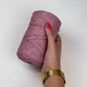 Шнур плетений з люрексом YarnArt macrame cotton Lurex 2мм троянда люрекс срібло №743 - изображение 3