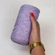 Шнур плетений з люрексом YarnArt macrame cotton Lurex 2мм бузок (№734) - изображение 3