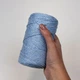 Шнур плетений з люрексом YarnArt macrame cotton Lurex 2мм блідно-блакитний (№729) - изображение 5