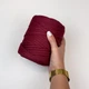 Шнур плетений YarnArt macrame cord 5 мм с сердечником для макраме бордо (№781) - изображение 5