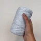 Шнур плетений з люрексом YarnArt macrame cotton Lurex 2мм білий (№720) - изображение 4