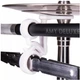 Кальян Amy Deluxe SS11 TR прозрачный из нержавеющей стали 55см полный комплект с диффузором и шарниром для соединения шланга - изображение 2