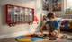 Полка гараж "Американец Микс плюс" красная для 40 hot wheels и 15 kinsmart (mix-plus-v-red) - изображение 1