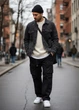 Штаны Карго Baggy с ремнем в поясе черные 2XL - изображение 7