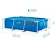 Каркасный бассейн Intex Rectangular Frame 300*200*75см Синий - изображение 3