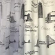 Шторы атласные с батистовым тюлем с серым принтом городов ALBO (SHT-620-29) - изображение 2