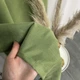 Красивые стильные шторы микровелюр однотонные на тесьме, комплект готовых штор для зала Зеленые - изображение 7